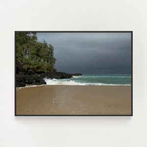 Kauai North Shore Photography - Lumaha&#39;i Beach Poster - Hawaii Coastal Print - Kauai Travel Wall Decor - Kauai Surf Art