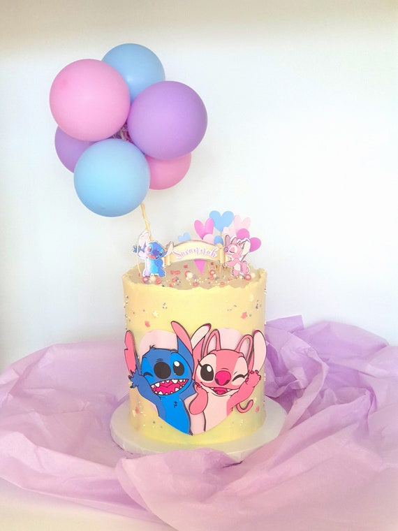 Stitch And Angel Cake Topper