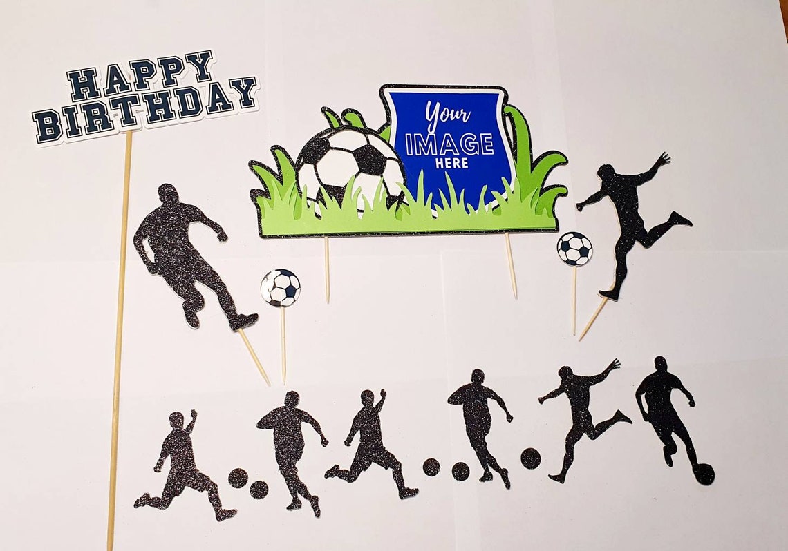 Football / Soccer Cake Topper Series Personalised Made With - Etsy