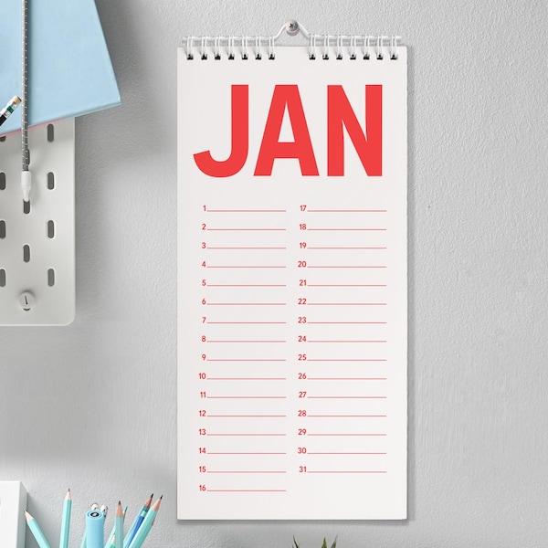 Perpetual Birthday Calendar Colourful | Undated Calendar | Gift for friend | Reminder Calendar for Special Day (Rainbow)
