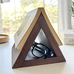 Personalized Wooden Book Holder | Handmade Bedside Book Stand | Wooden Bookmark | Book Stand | Gift for Book Lovers