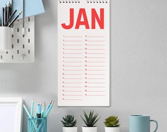 Perpetual Birthday Calendar Colourful | Undated Calendar | Gift for friend | Reminder Calendar for Special Day (Rainbow)