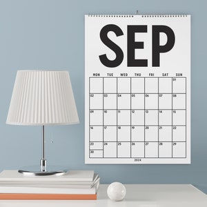 2025-2026 Academic Wall Calendar, Monthly Wall Planner, Mid-Year Calendar, 12 Month Hanging Calendar, 33x48 cm, A4, Monday & Sunday Start