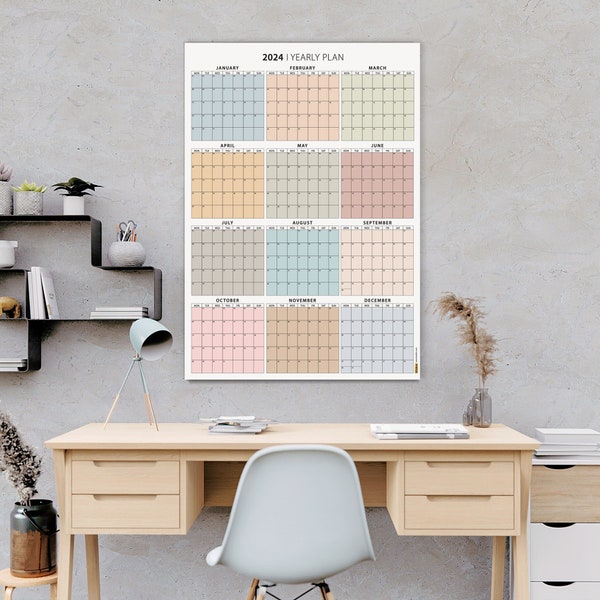 Extra Large 2024 Wall Calendar Etsy