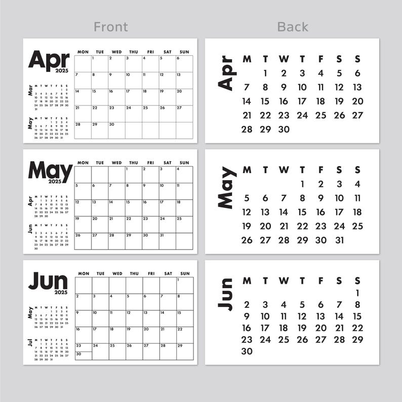 2026 Minimalist Desk Calendar: Monthly Planner, Previous/next Month ...