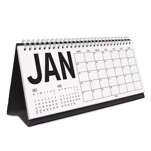 2025 Desk Calendar, Monthly Planner Calendar, Previous and Next Month, Large Desktop Calendar, Monday or Sunday Start, Double-Sided Calendar