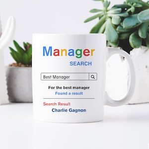 Personalized Manager Mug, Google Mug, Best Manager, Gift for Manager, 11oz Mug