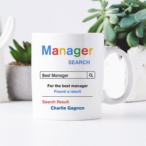 Personalized Manager Mug, Google Mug, Best Manager, Gift for Manager, 11oz and 15oz Mug, Sublimation PNG, Digital Download