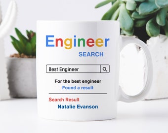 Personalized Engineer Mug, Google Style, Best Engineer Gift (11oz)