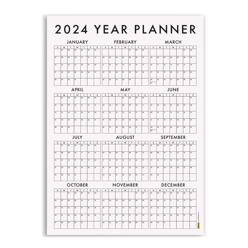 PRINTABLE 2024 Wall Calendar 2024 Wall Planner 2024 Year Etsy Australia