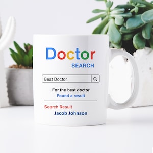 Personalized Doctor Mug, Google Mug, Best Doctor, Gift for Doctor, 11oz Mug
