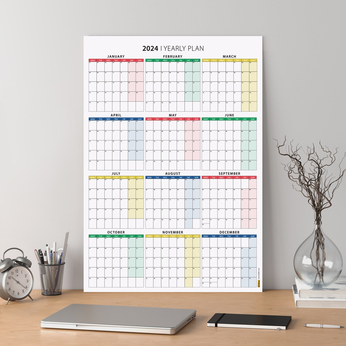 2024 Yearly Plan, Giant 2024 Wall Calendar, Wall Planner, Annual