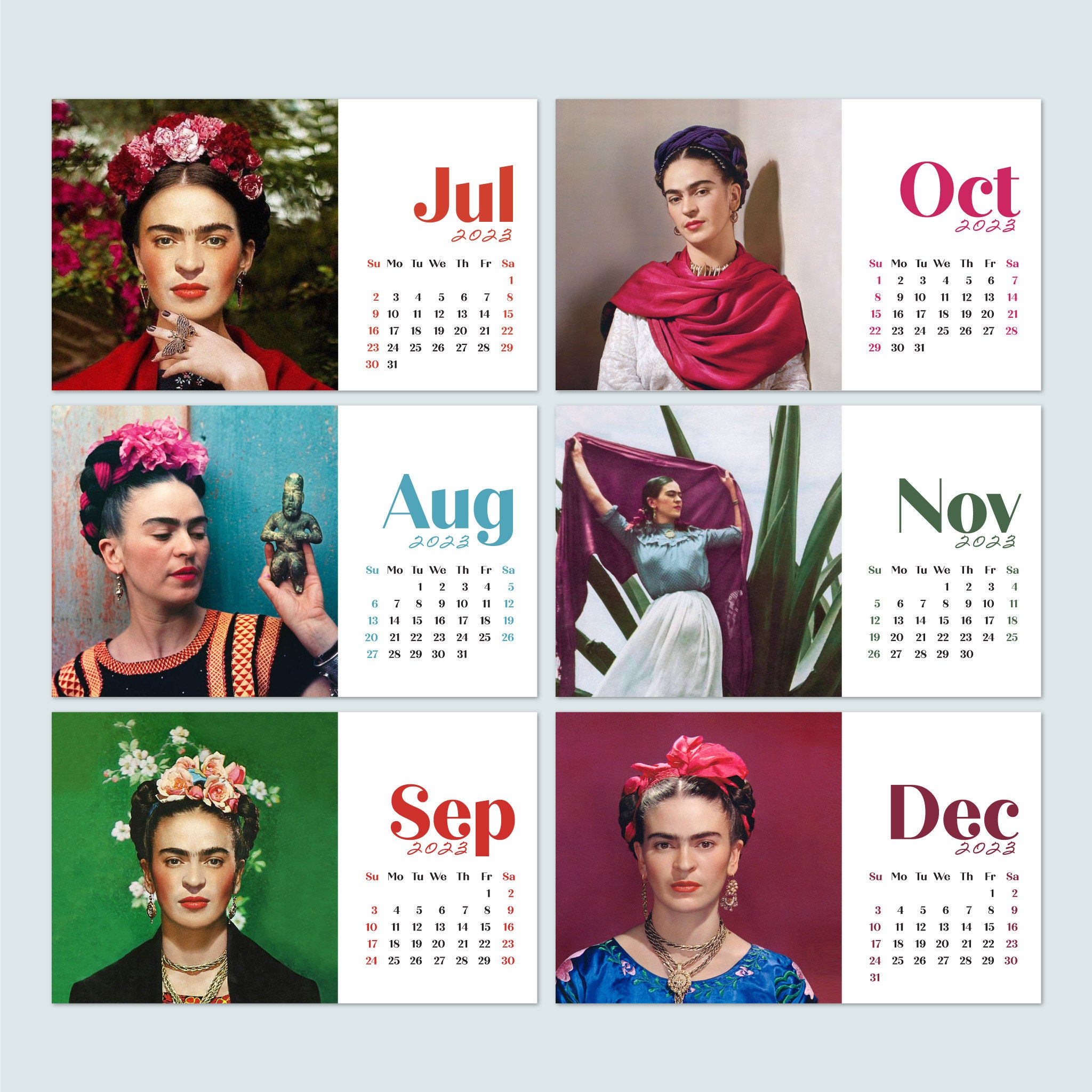 Frida Kahlo 2024 Calendar, 2024 Desk Calendar, Frida Picture Calendar