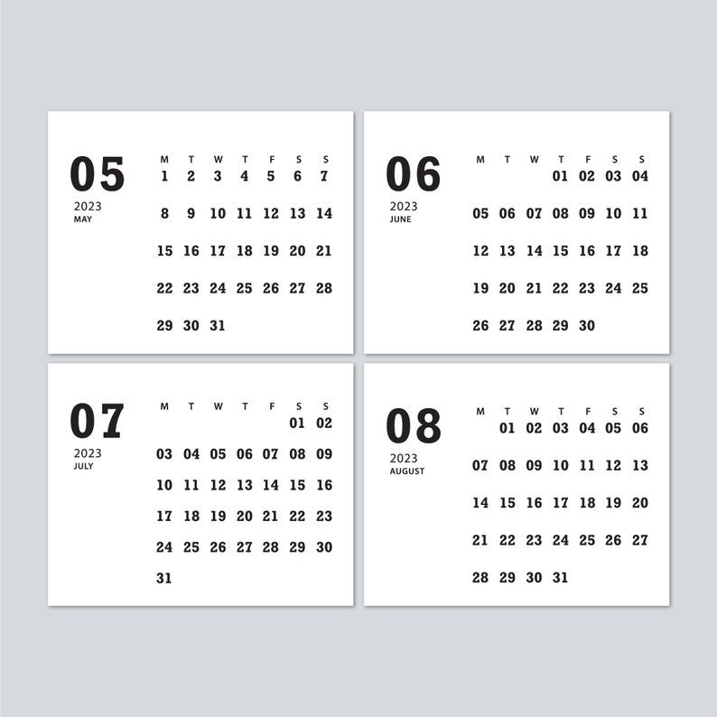 2024 Calendar, Black Rigid Triangle Calendar Foot, 2024 Black Desk