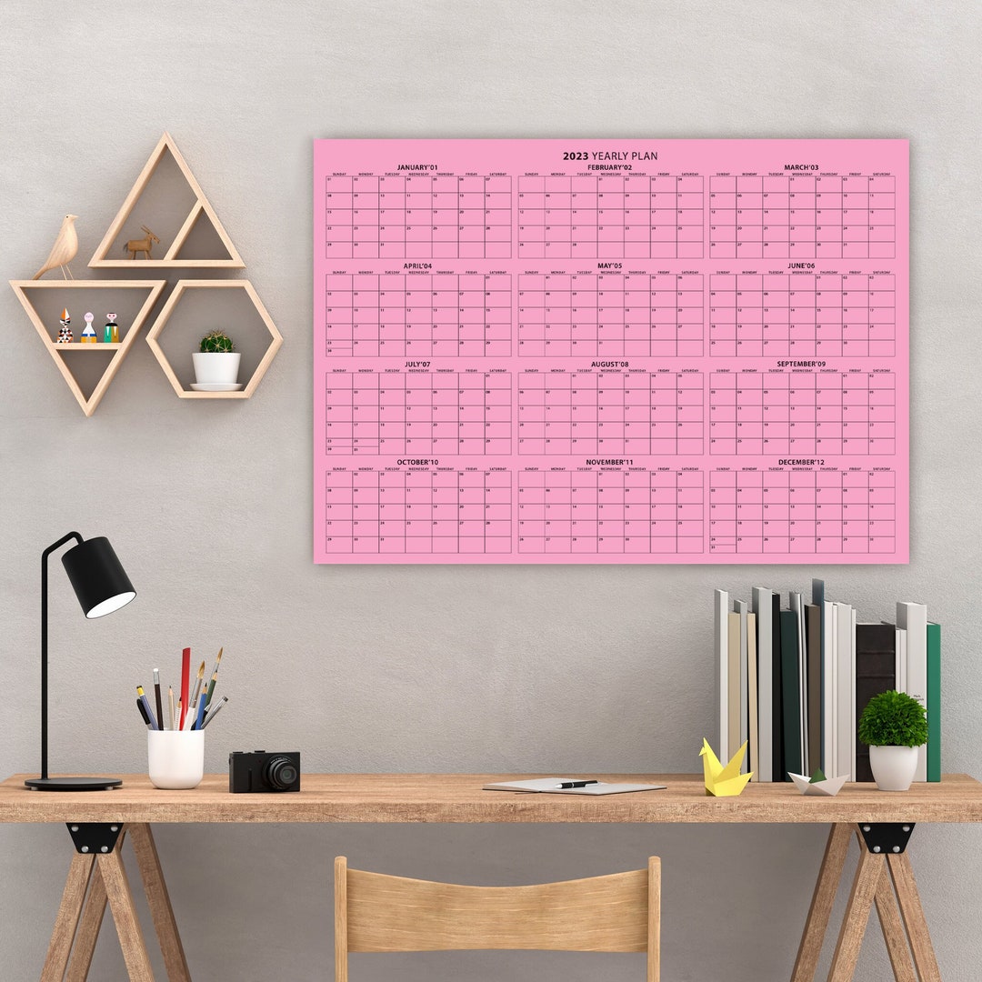 2023 Wall Planner 2023 Monthly Planner 2023 Wall Calendar Etsy
