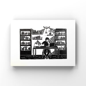 Cobwebs - Linocut Print