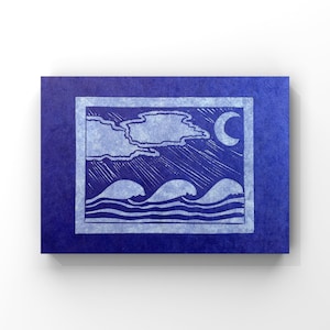 Stormy Nights - Linocut Print