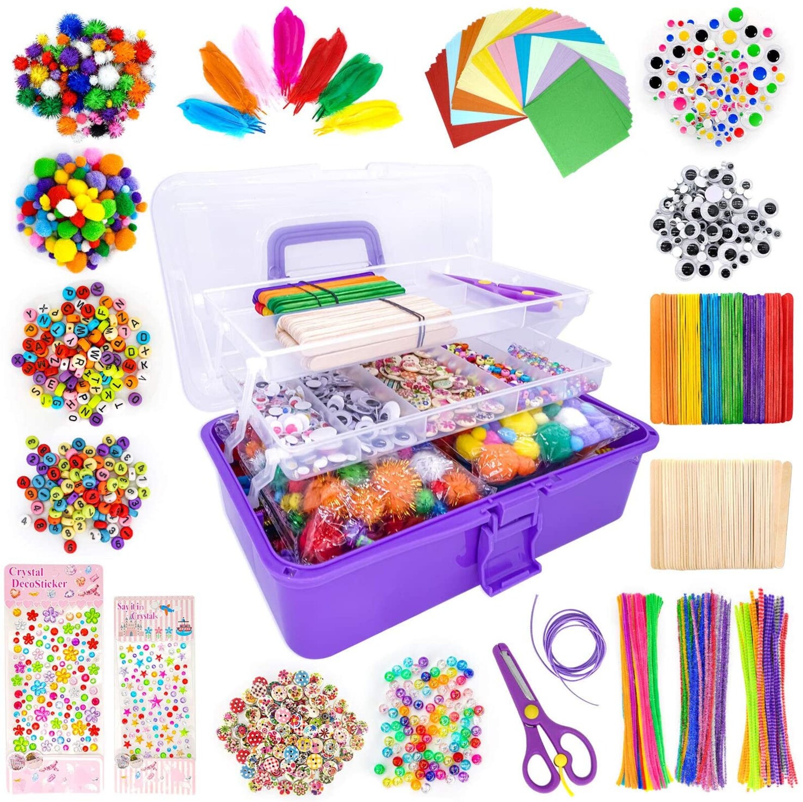 1405pcs Art and Craft Supplies for Kids Toddler DIY Craft Art Etsy