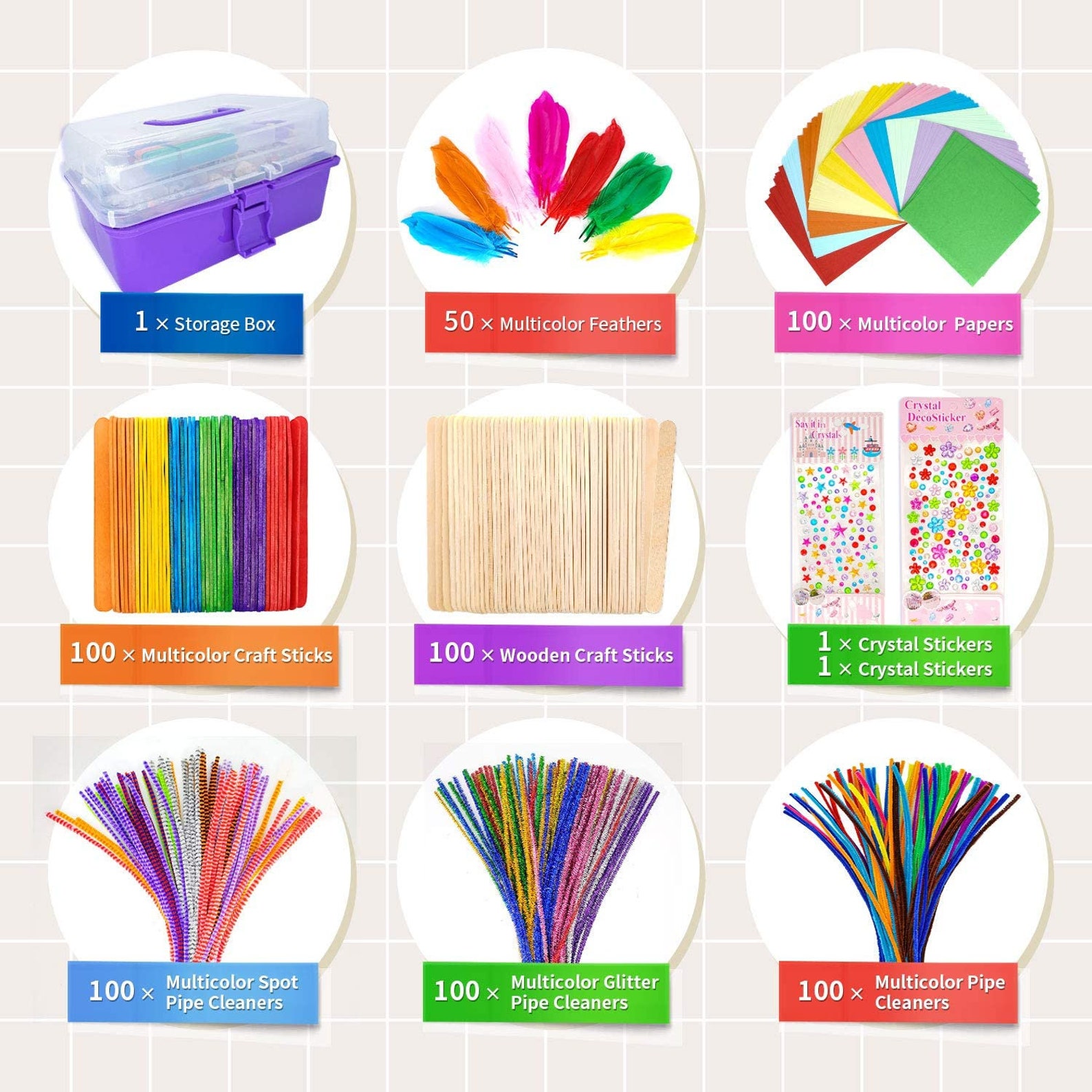 1405pcs Art and Craft Supplies for Kids Toddler DIY Craft Art Etsy