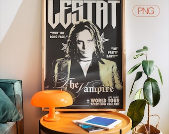 Interview with the Vampire Poster – The Vampire Lestat Music Tour Print, Vintage Gothic Merch, Queer Wall Art Decor (Digital Download)