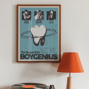 Boygenius The Record Poster – Indie Band Print, WLW Queer Wall Art, Vintage Music Merch Decor