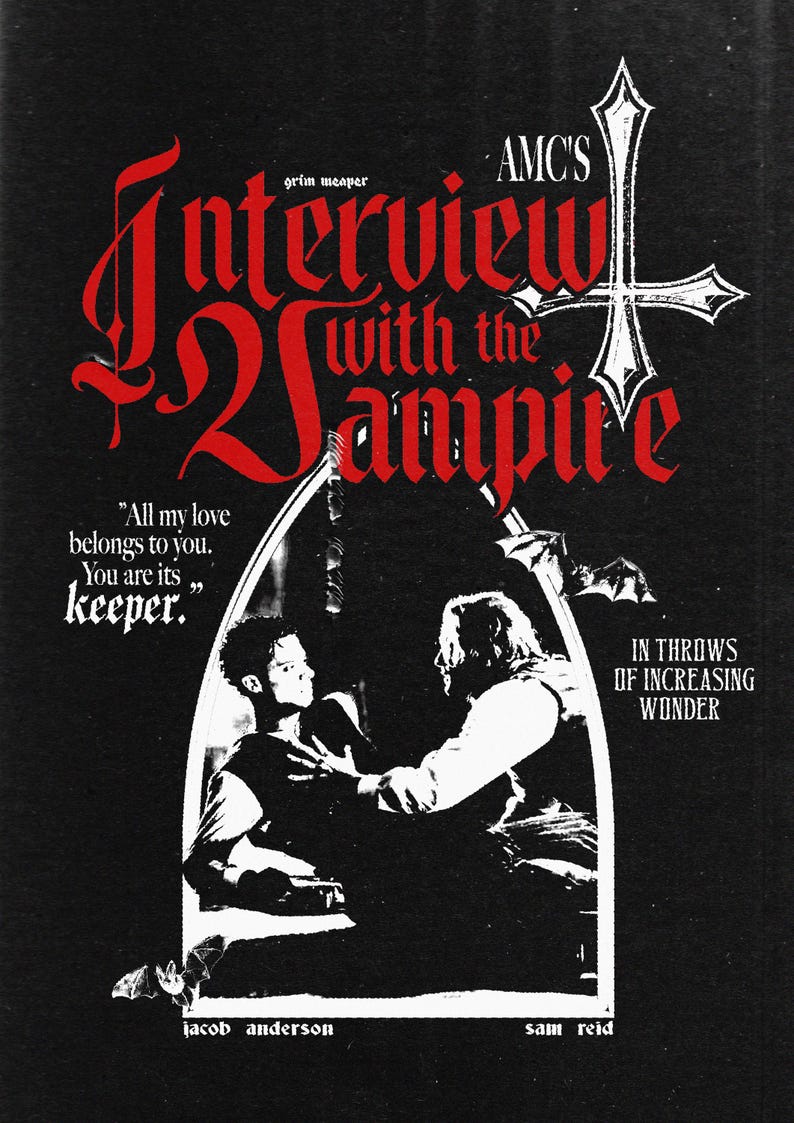 Original Interview With the Vampire Art Print Vintage, Horror, Merch - Etsy