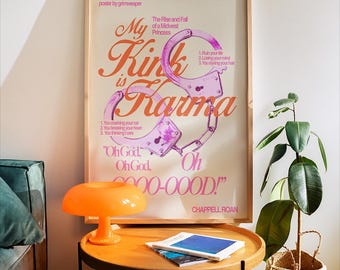 Chappell Roan 'My Kink Is Karma' Art Print – Indie Pop Music Poster