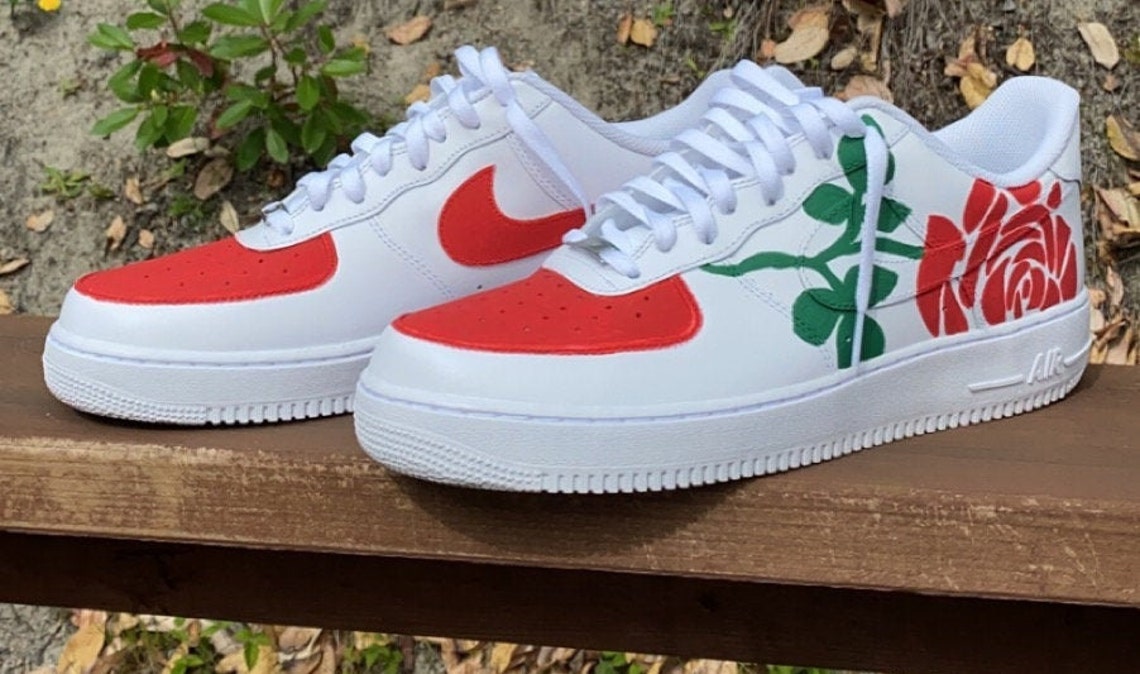 air force 1 with roses