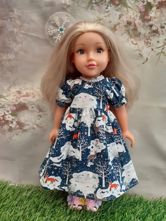 Winter Woodlands Doll Dress  Fits 18 Inch American Girl Dolls