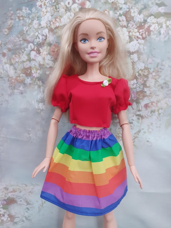 Bambole Barbie Vestiti Donna Gonna E Vestito Arcobaleno Vestiti