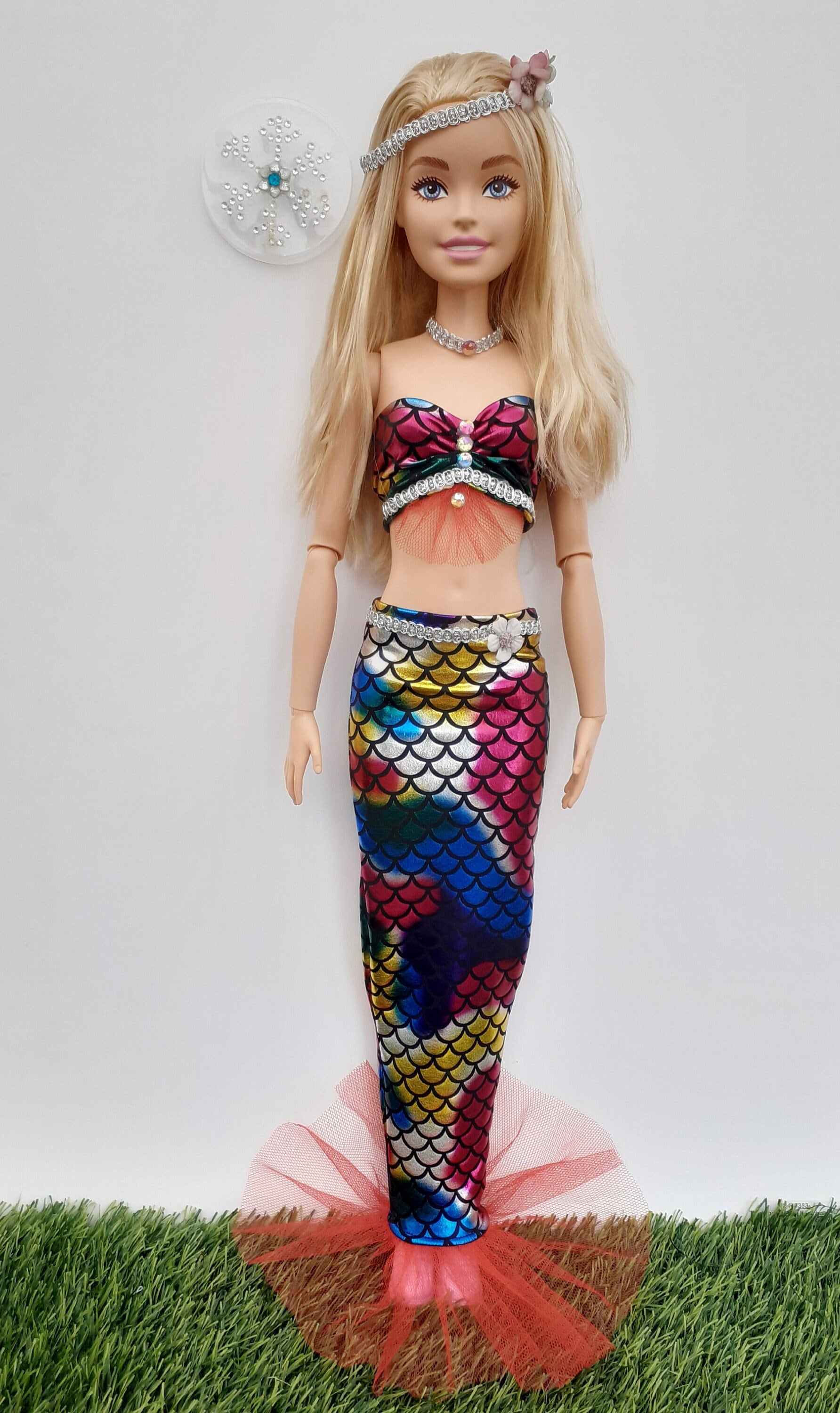 knee length dresses for ladies Pink mermaid dress wedding dress for Barbie dolls – The Doll Tailor