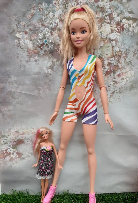 Rainbow Print Beach swimming Outfit Clothes Fits 28 Inch 71cm Barbie Dolls by Snowflake Fashions Etsy UK