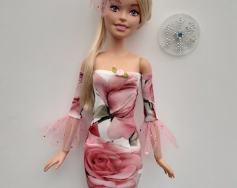 Abito da principessa Rose, adatto per bambola Barbie da 28 pollici