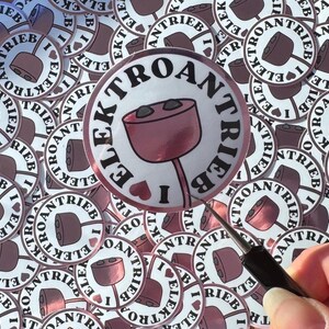 Sticker "I love electric drive" | weatherproof | vibrator | round