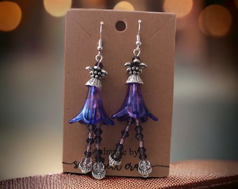 Aretes Flor Acrílico Pintados A Mano