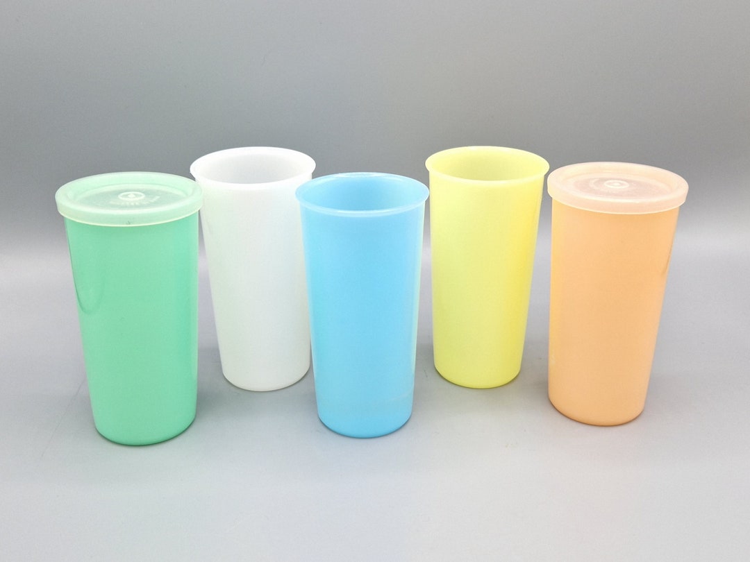 60s Small Tupperware Cups Set of 5 Vintage Kitchen Retro Etsy
