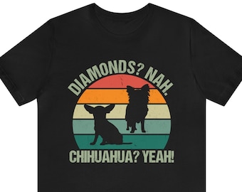 Chihuahua Dog Gifts, Chihuahua Shirt, Retro Sunset Dog Shirt, Chihuahua Tshirt, Chihuahua Dog Mom Gift, Chihuahua Dog Dad Gift
