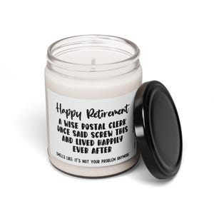 Postal Clerk Retirement Gift, Smells Like Its Not Your Problem Anymore Retirement Candle, Postal Clerk Retiree Present, Postal Clerk Gift image 3