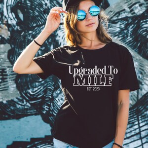 Milf Est Shirt, Upgraded To MILF Shirt, Personalized Milf Tshirt, New Mom Gifts, Funny Gift For New Mom, Postpartum Gifts For Mom