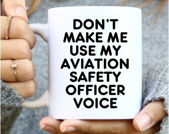 Aviation Safety Officer Mug, Aviation Safety Professional Gift, Air Safety Manager Coffee Cup, Flight Safety Expert Gift, Aircraft Safety