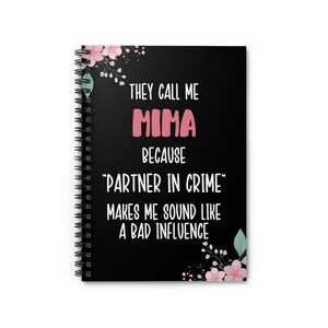 Mima Gift, Gifts For Mima, Mima Notebook, New Mima Gift, Mima Life, Mima To Be, Mima Gift For Grandma, Grandparents Day Gift