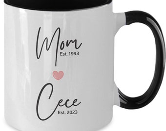 Cece Grandma Gifts, Cece Gifts, Cece Mug, Grandma Est Mug, Mom To Grandma, New Grandma Gifts, Personalized Grandma Mug, Mothers Day Gift