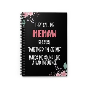Memaw Gift, Gifts For Memaw, Memaw Notebook, New Memaw Gift, Memaw Life, Memaw To Be, Memaw Gift For Grandma, Grandparents Day Gift