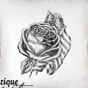 Rose Clip Art Vintage Rose Printable American Rose - Etsy