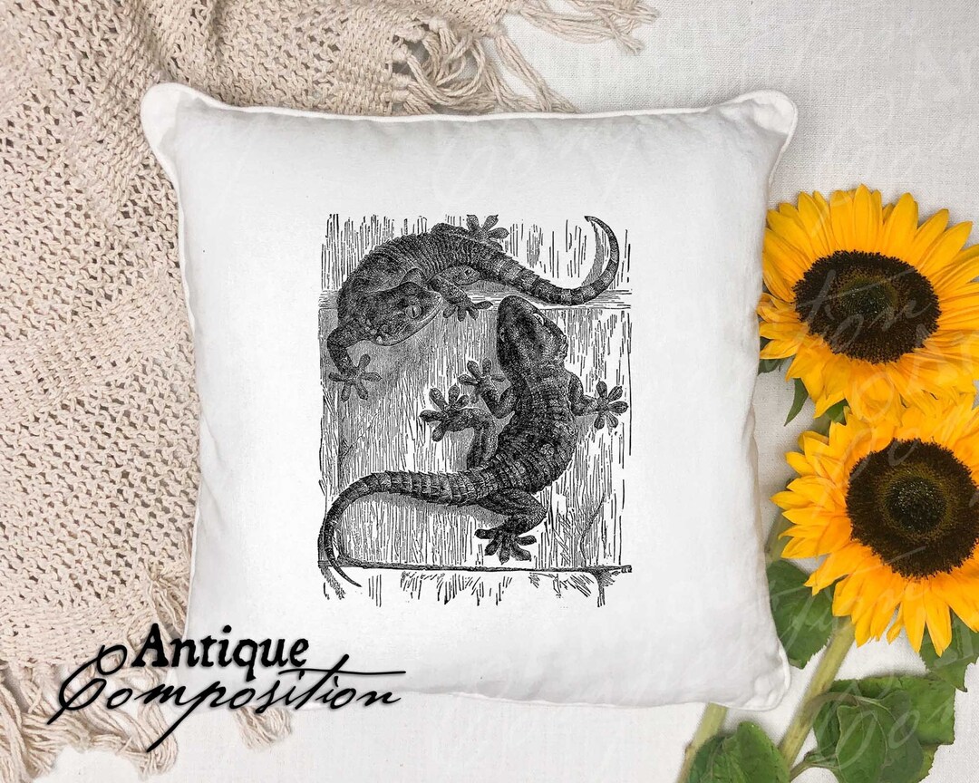 Gekko Clip Art Vintage Gekko Printable African Gekko Sublimation ...