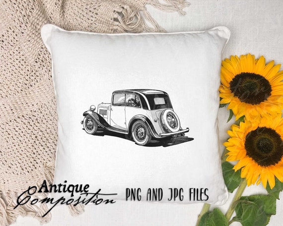 Car Clip Art Vintage Car Printable Old Model Car - Etsy