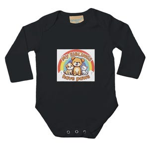Classic Baby Long Sleeve Bodysuit Black