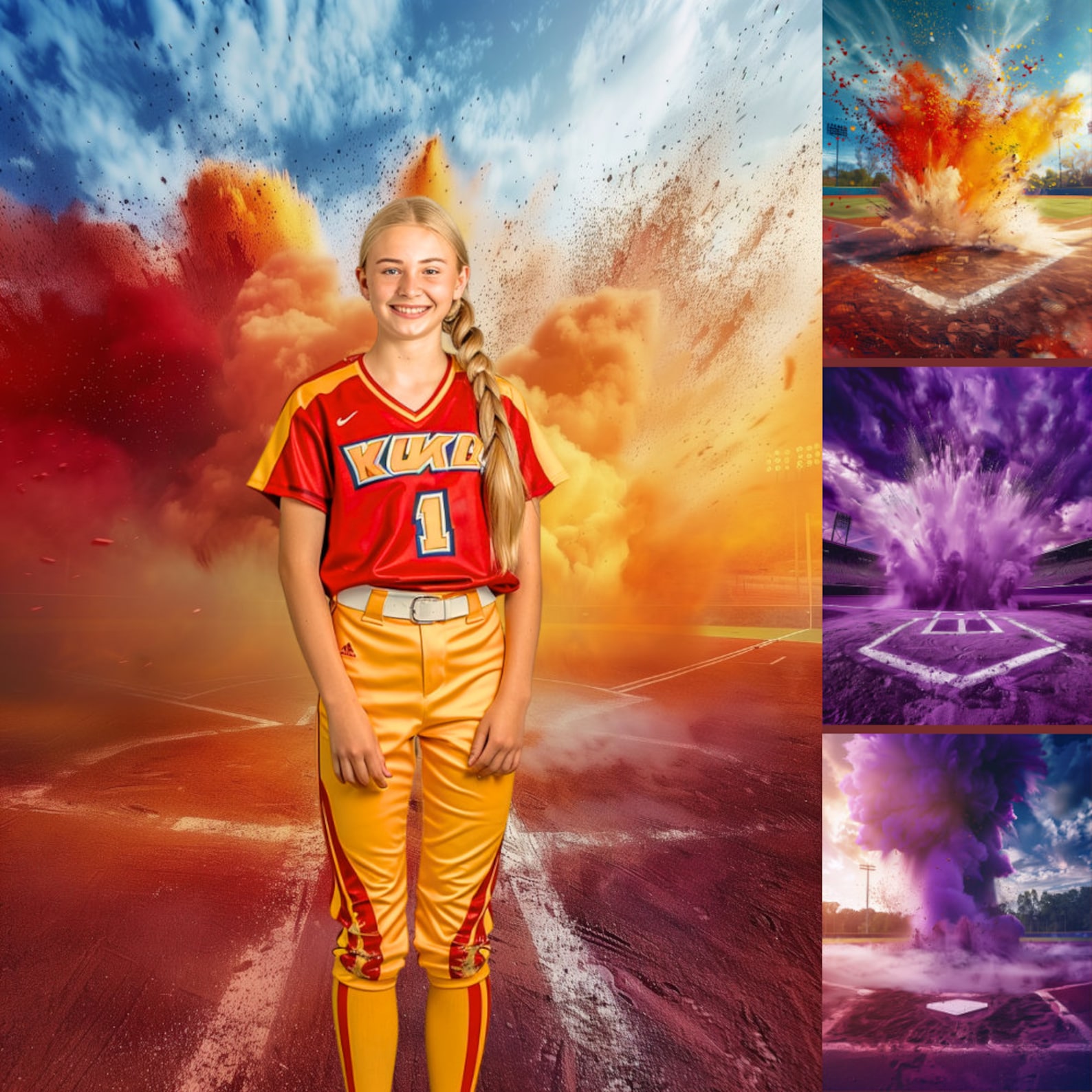 16 Softball Color Explosion Background , Baseball Color Explosion ...