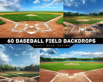 Cenário de campo de beisebol 60, Fundo para fotos de formatura, Cenários para pôsteres de beisebol, Cenários esportivos, Fundo de softball, Cenários de softball