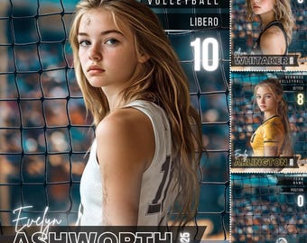 Editable Volleyball Canva Poster! Volleyball Background, Volleyball Backdrop, Volleyball, Canva Poster, Editable, Senior Background, Sport